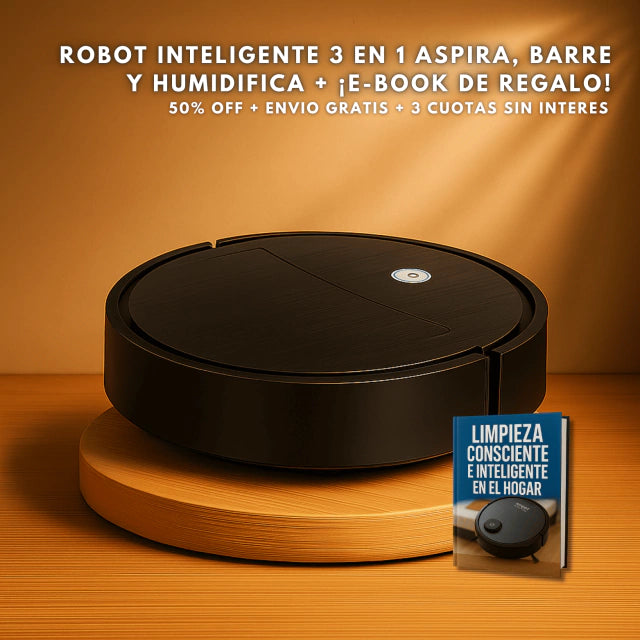 Robot inteligente 3 en 1 aspira/barre/humidifica