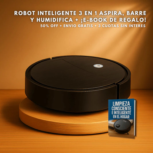 Robot inteligente 3 en 1 aspira/barre/humidifica